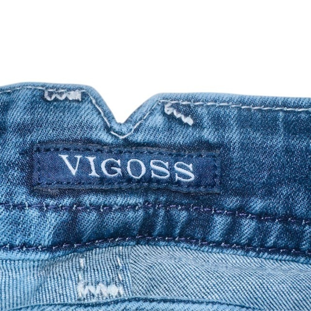 Women's Vigoss Ripped Distressed Skinny Jeans Dk Wash Denim‎ Embellished Pockets - Picture 11 of 14